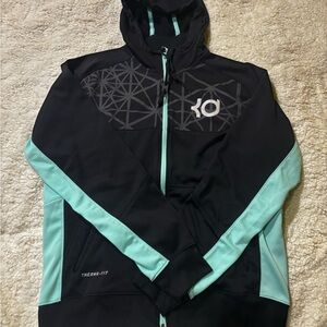Nike Black & Teal KD Therma-FIT Zip Hoodie.0330